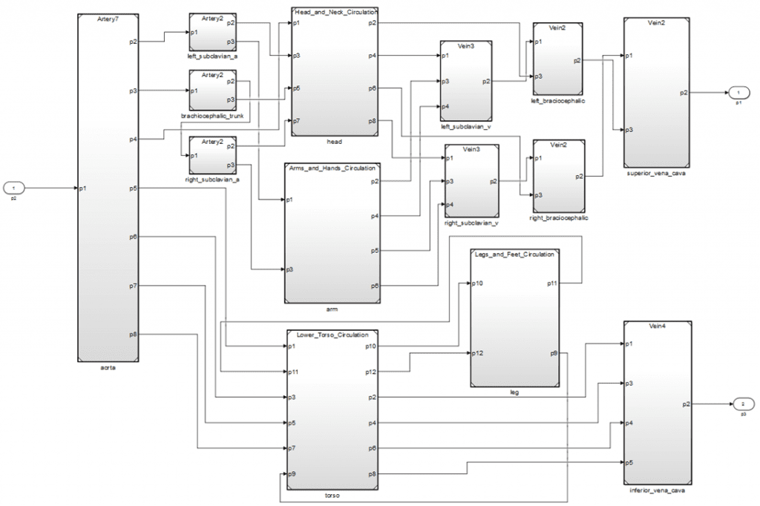 Main Circulation Simulink Block Diagram