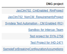 Projects in DNG 7.0.2 @ Intercax repository